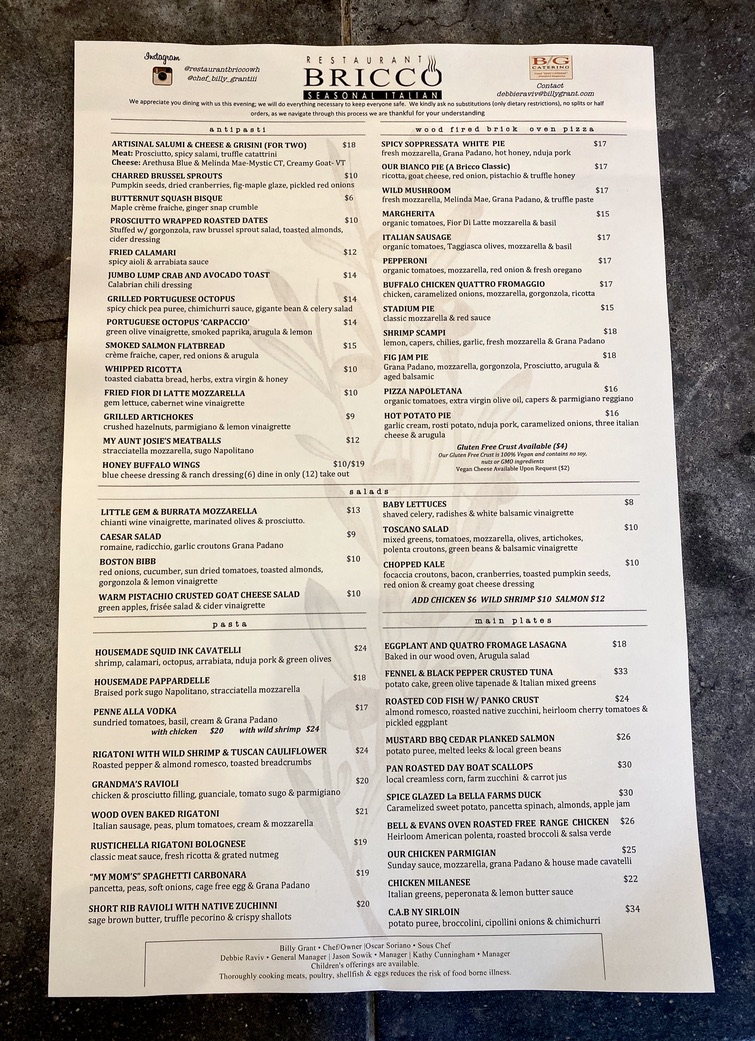 Restaurant Bricco Menu - Image 5