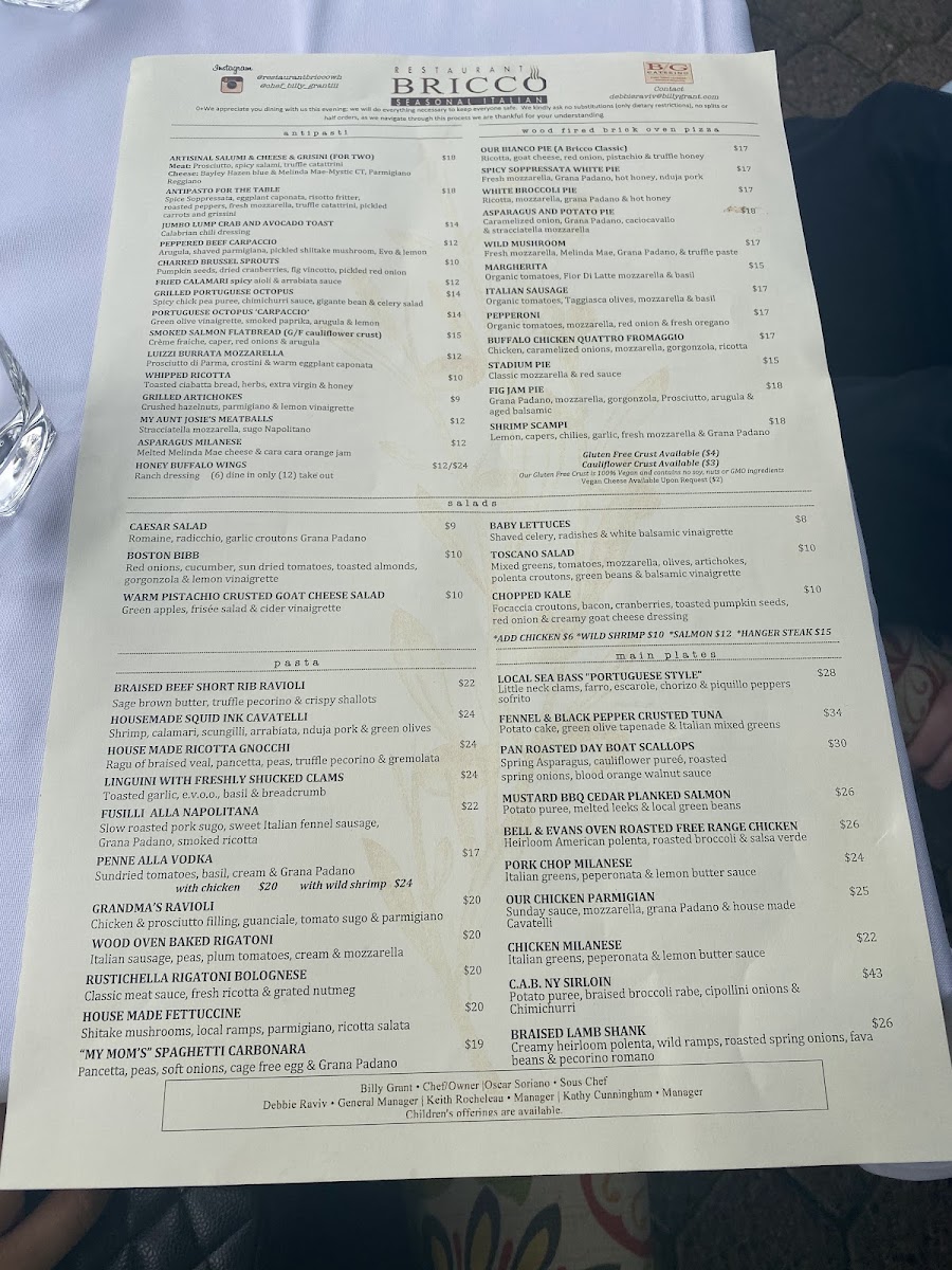 Restaurant Bricco Menu - Image 6